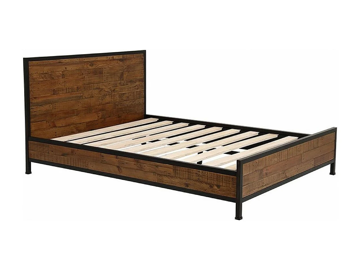 Lit en recyclé Bois Marron - Manufacture Interior's