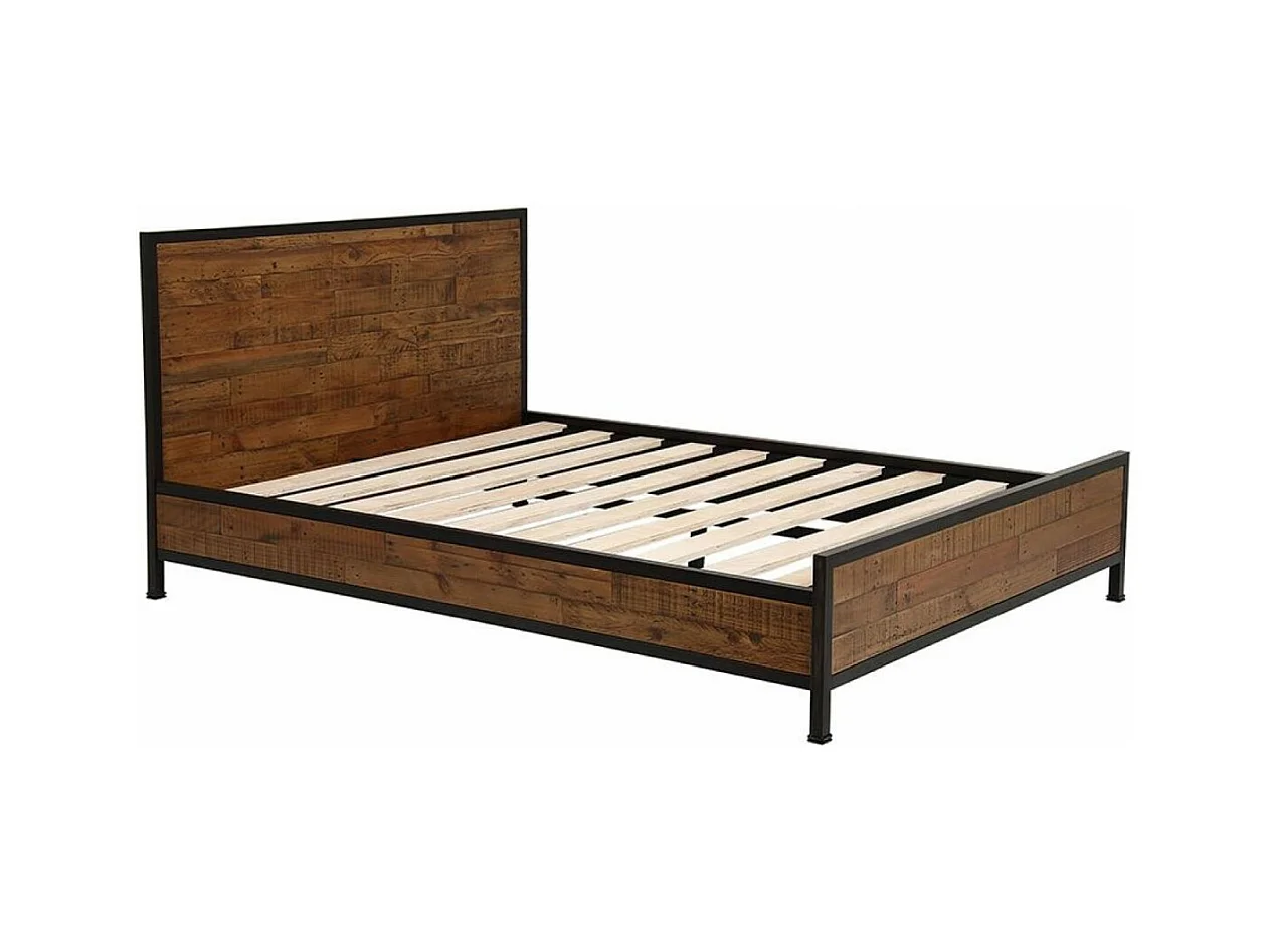 Lit en recyclé Bois Marron - Manufacture Interior's
