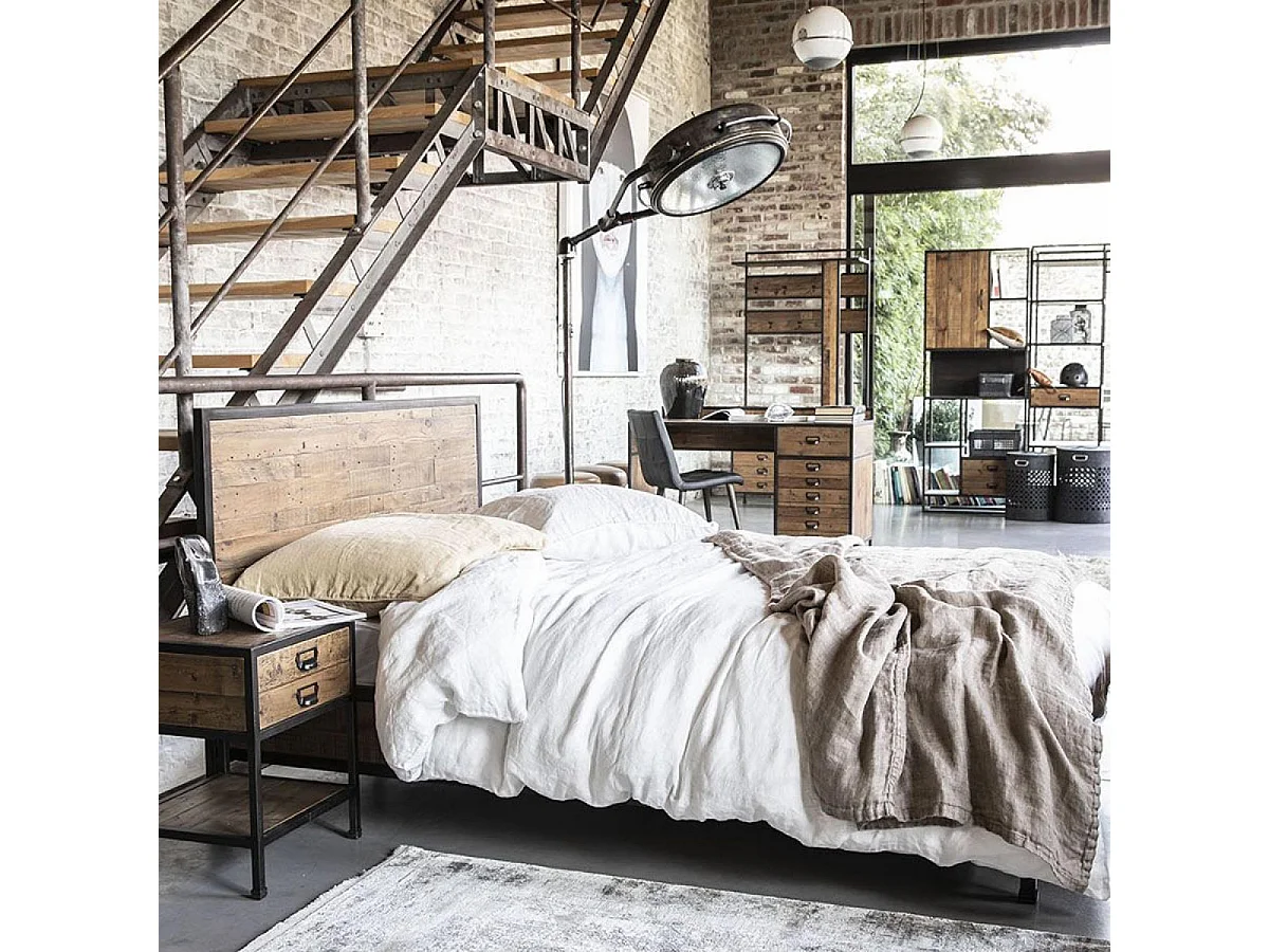 Lit en recyclé MDF Marron - Manufacture Interior's