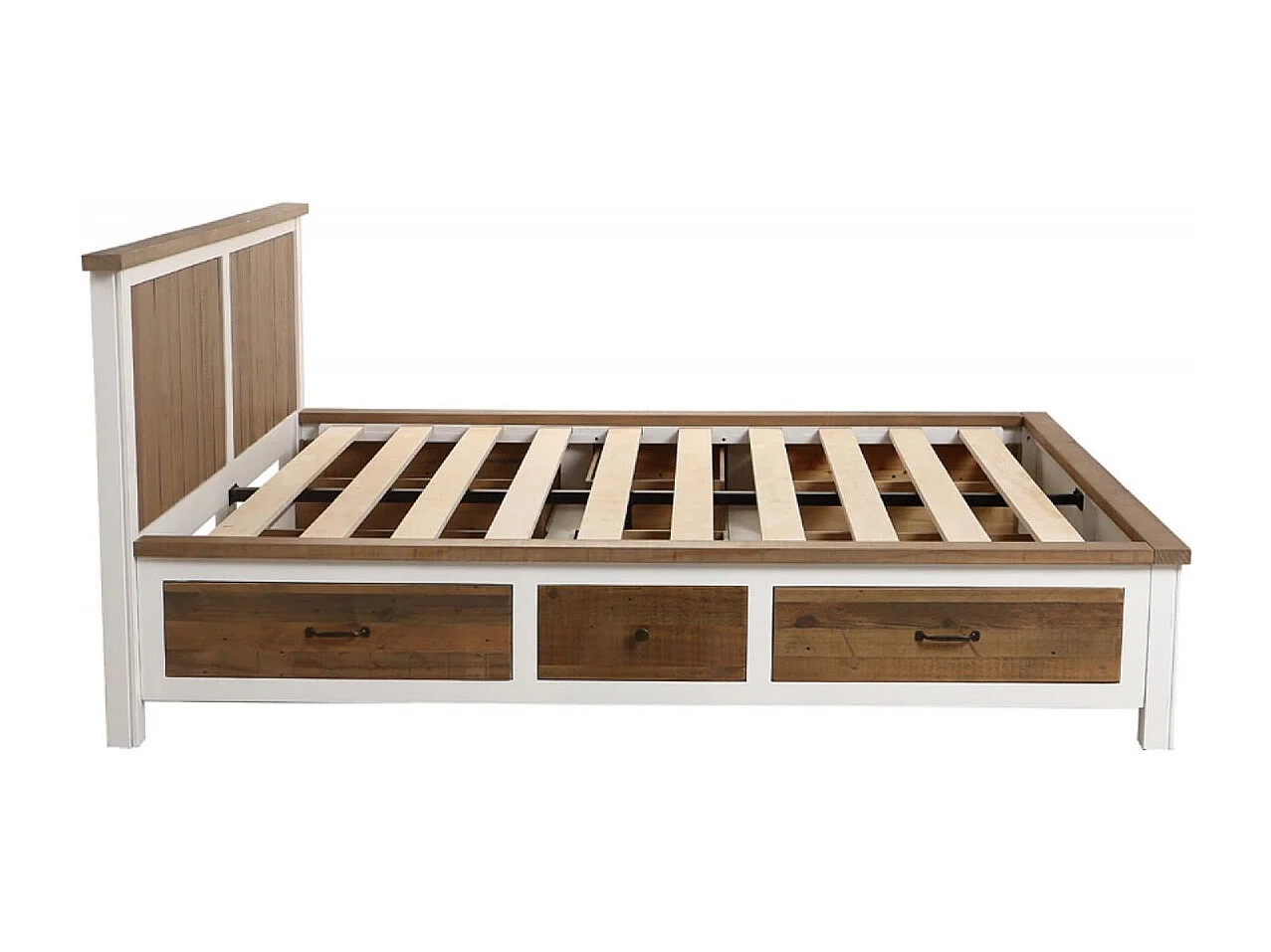 Lit à tiroirs Bois-MDF Blanc - Rivages Interior's