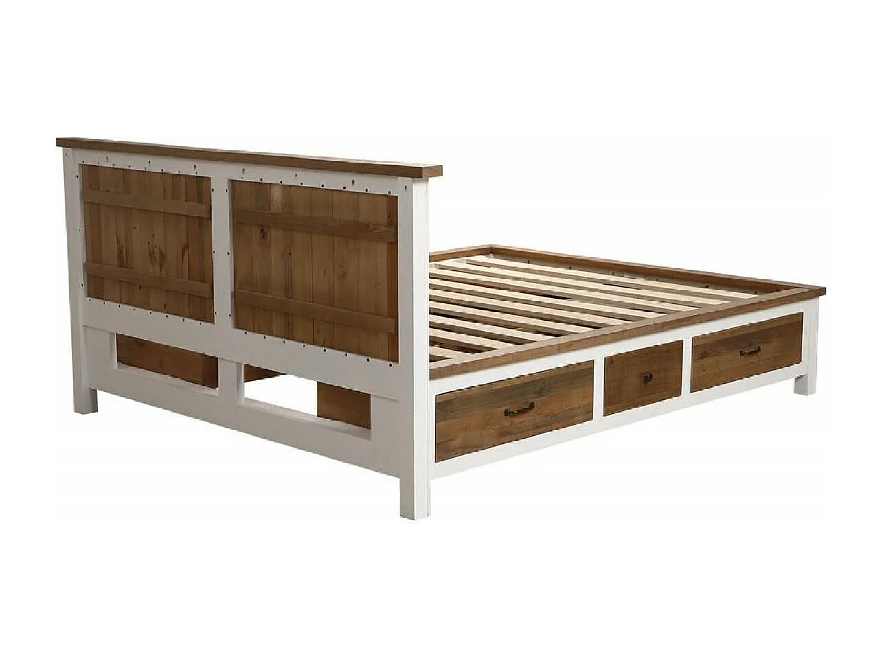 Lit à tiroirs Bois-MDF Blanc - Rivages Interior's