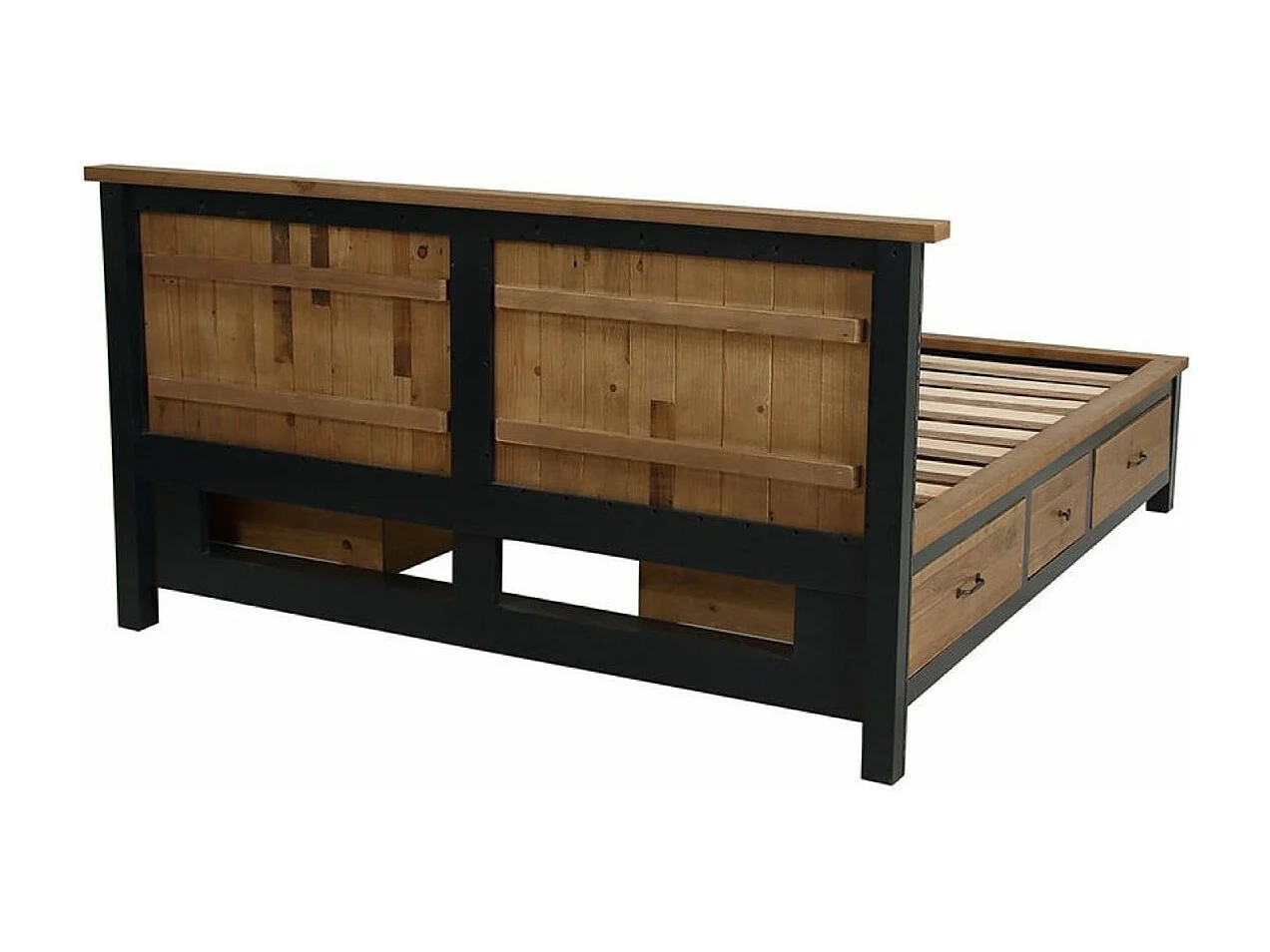 Lit à tiroirs Bois Bleu - Rivages Interior's