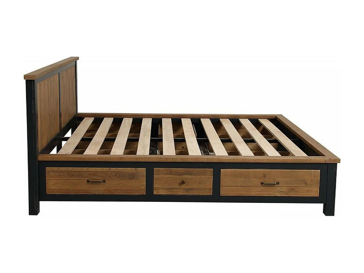 Lit à tiroirs MDF Noir - Rivages Interior's