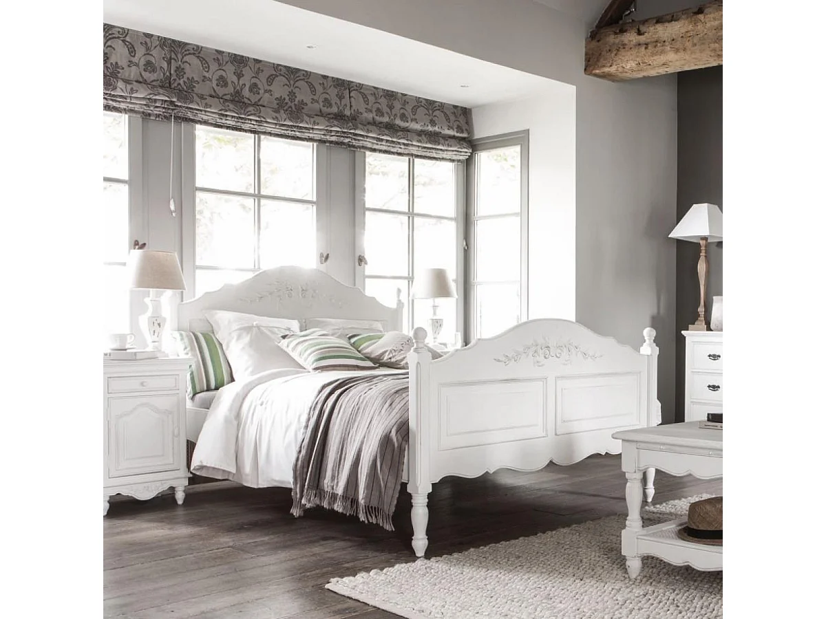 Lit à tiroirs MDF Blanc - Romance Interior's