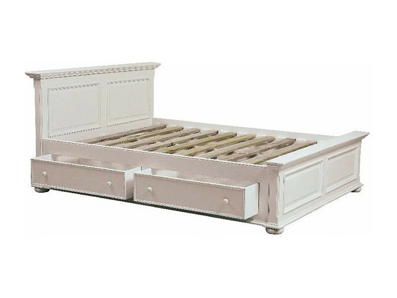 Lit à tiroirs MDF Blanc - Harmonie Interior's