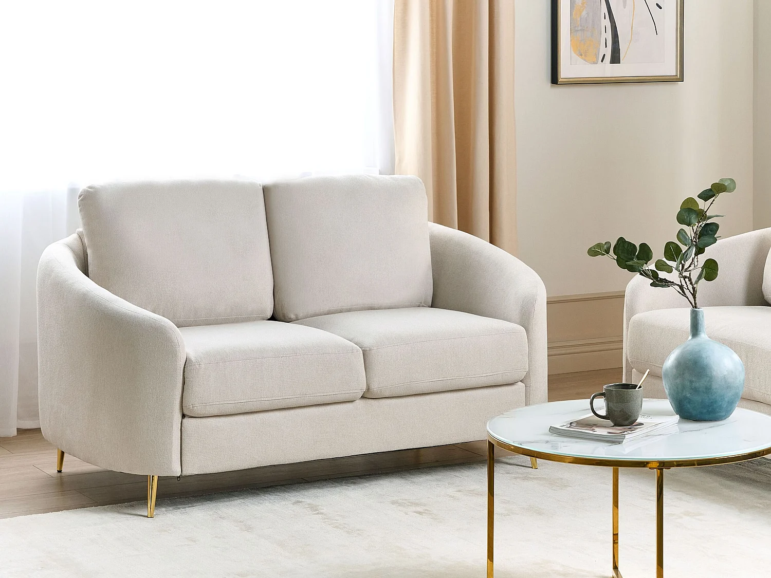 Sofa TROSA Jasnobeżowy dla 2 osób