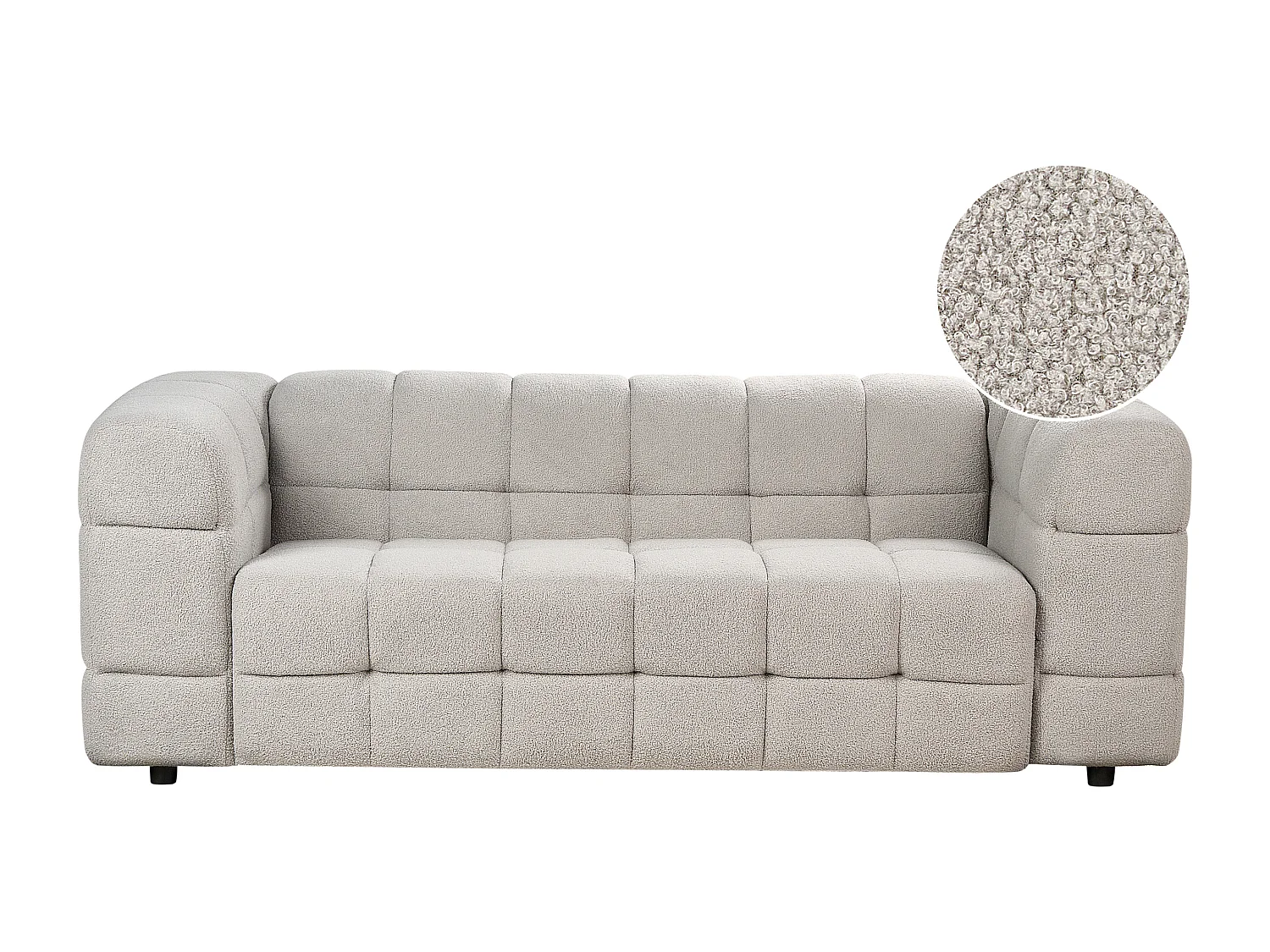 Bank MULLOLA Bouclé Grijs 3-zitter