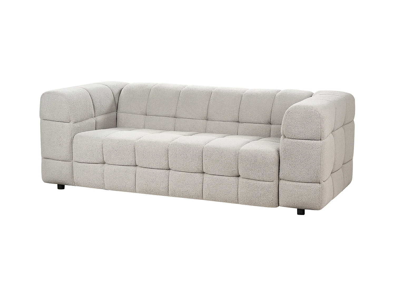 Canapé 3 places MULLOLA Bouclé Gris