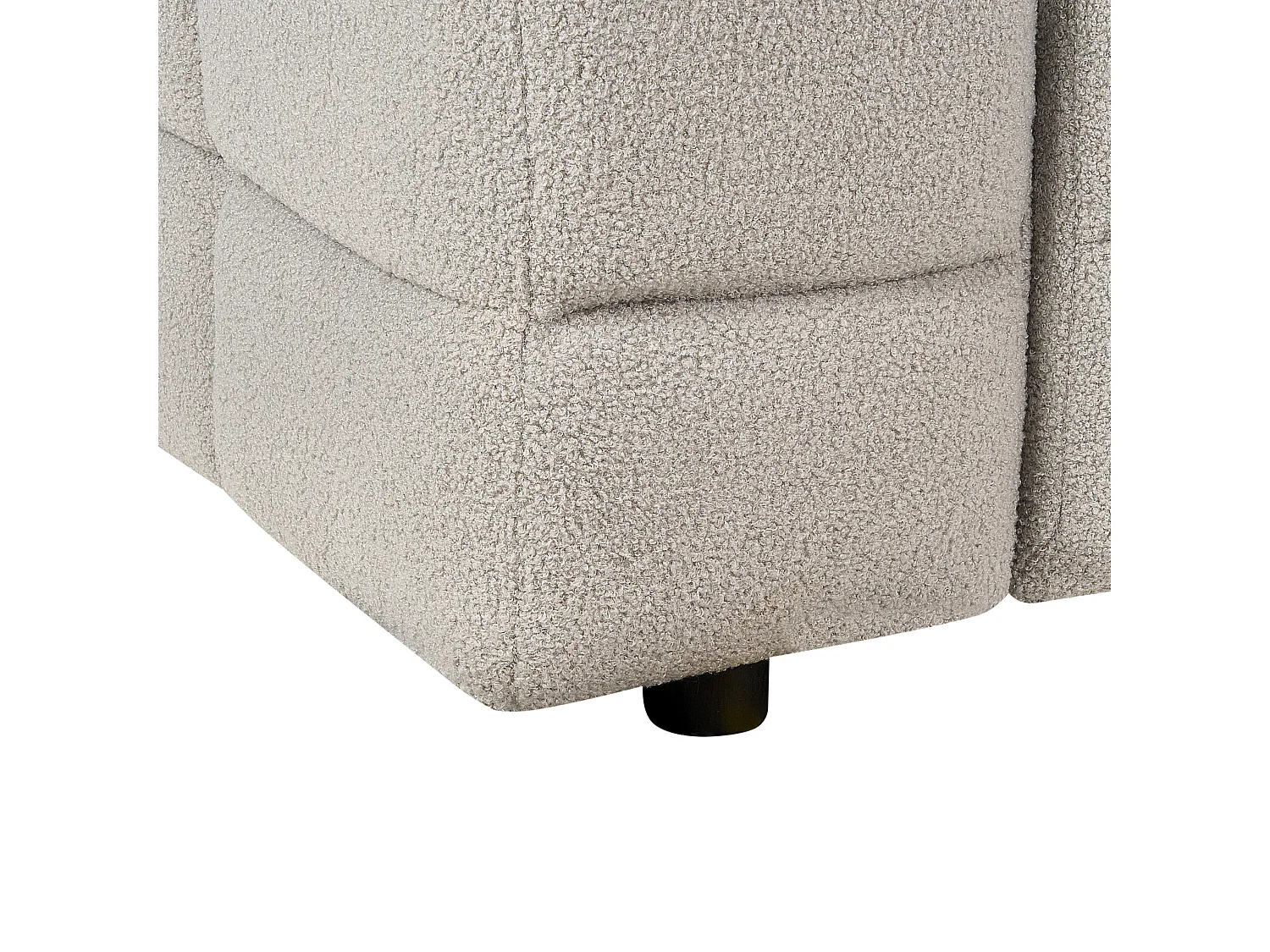 Sofa MULLOLA Bouclé Grau 3-Sitzer