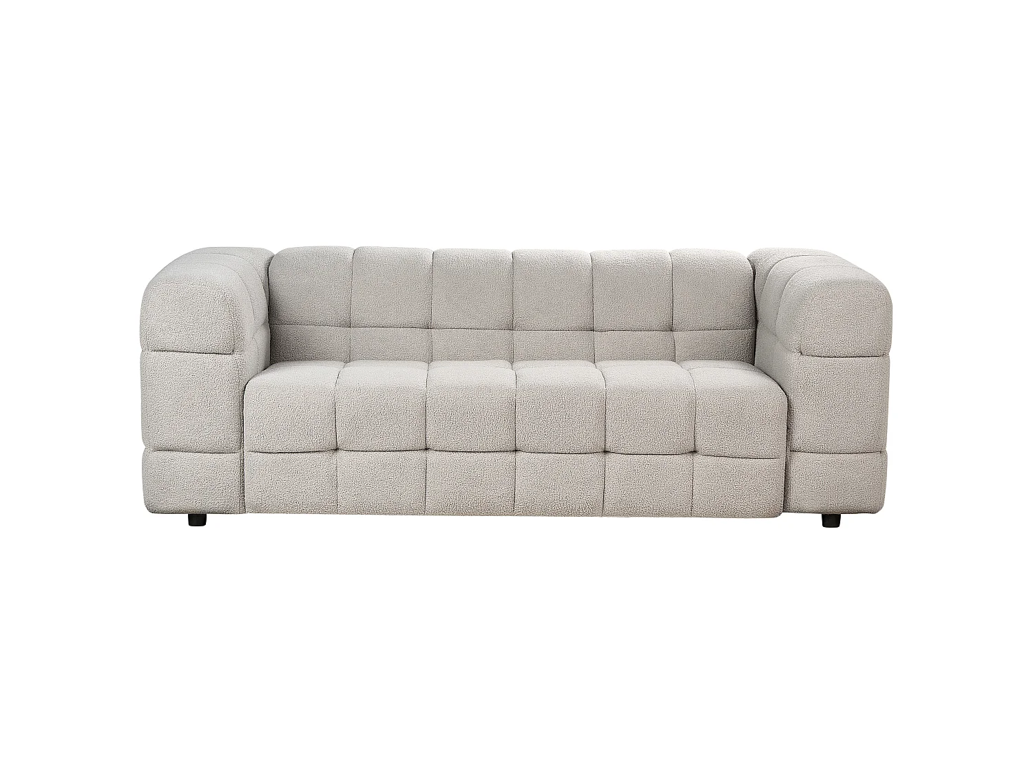Sofa MULLOLA Bouclé Grau 3-Sitzer