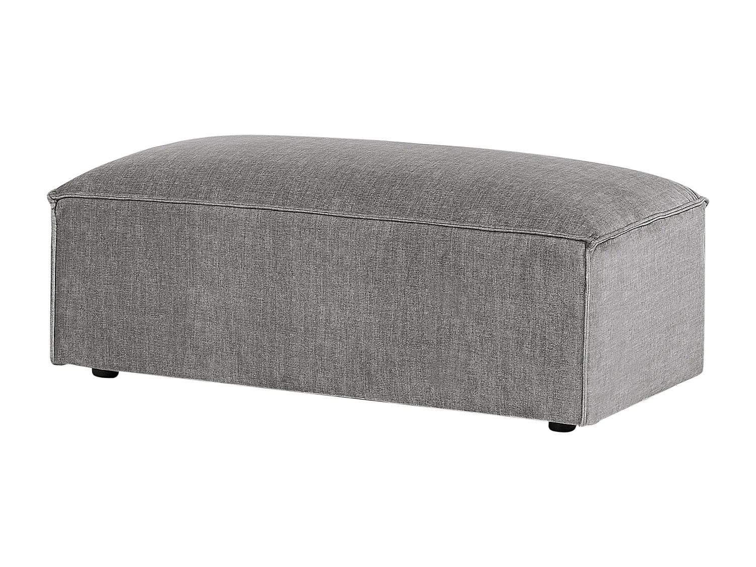 Canapé d\'Angle à gauche 2 Places Modulable avec Ottoman Moderne en Tissu Rembourré Gris Hellnar