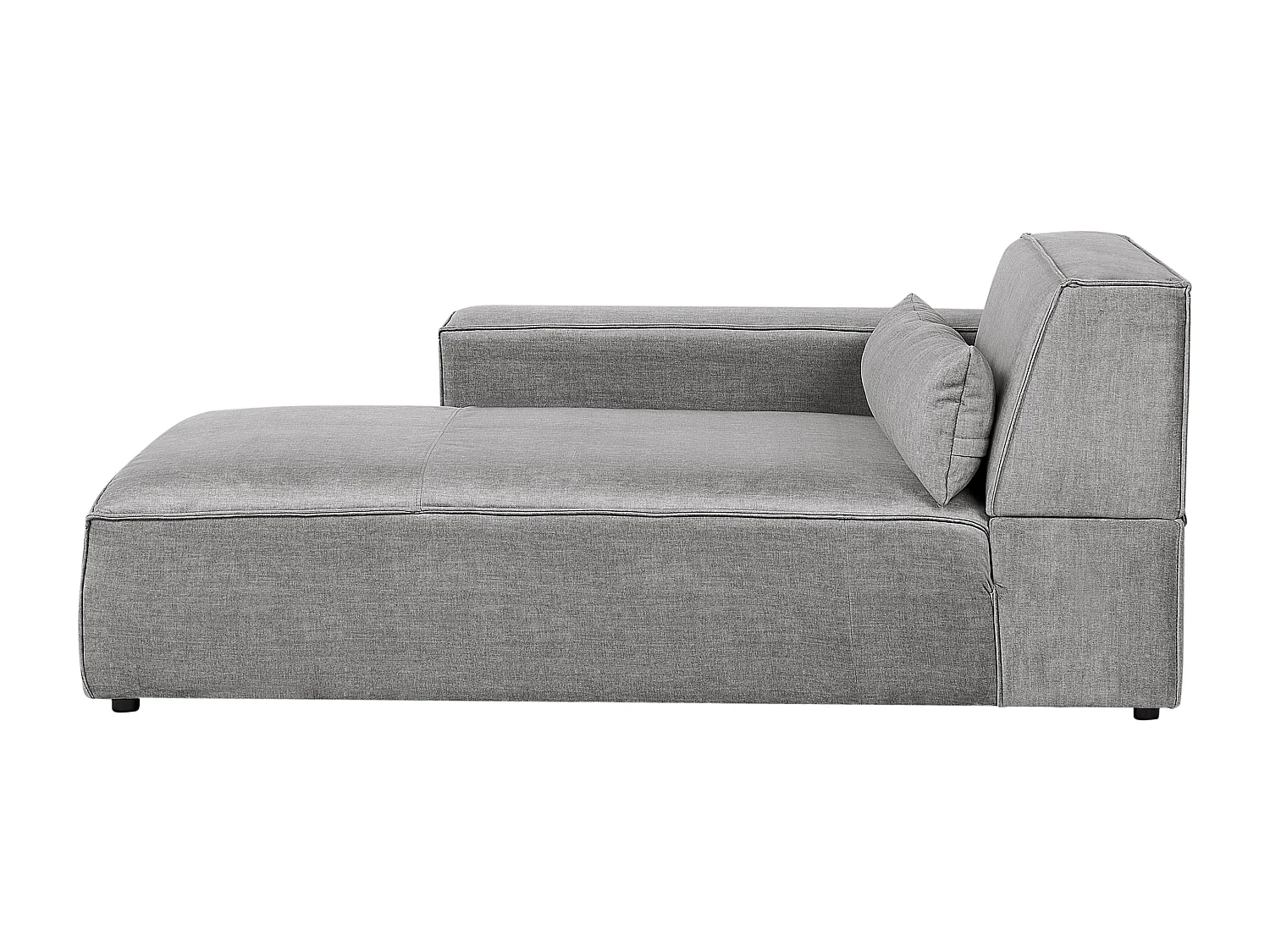 Canapé d\'Angle à gauche 2 Places Modulable avec Ottoman Moderne en Tissu Rembourré Gris Hellnar