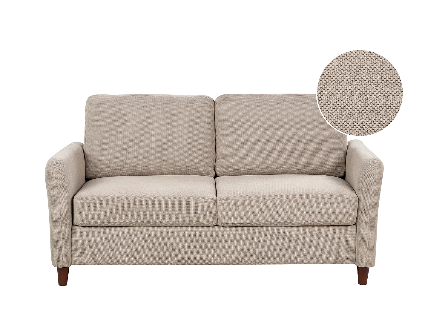 Canapé 2 places MARE Tissu Taupe avec rangement