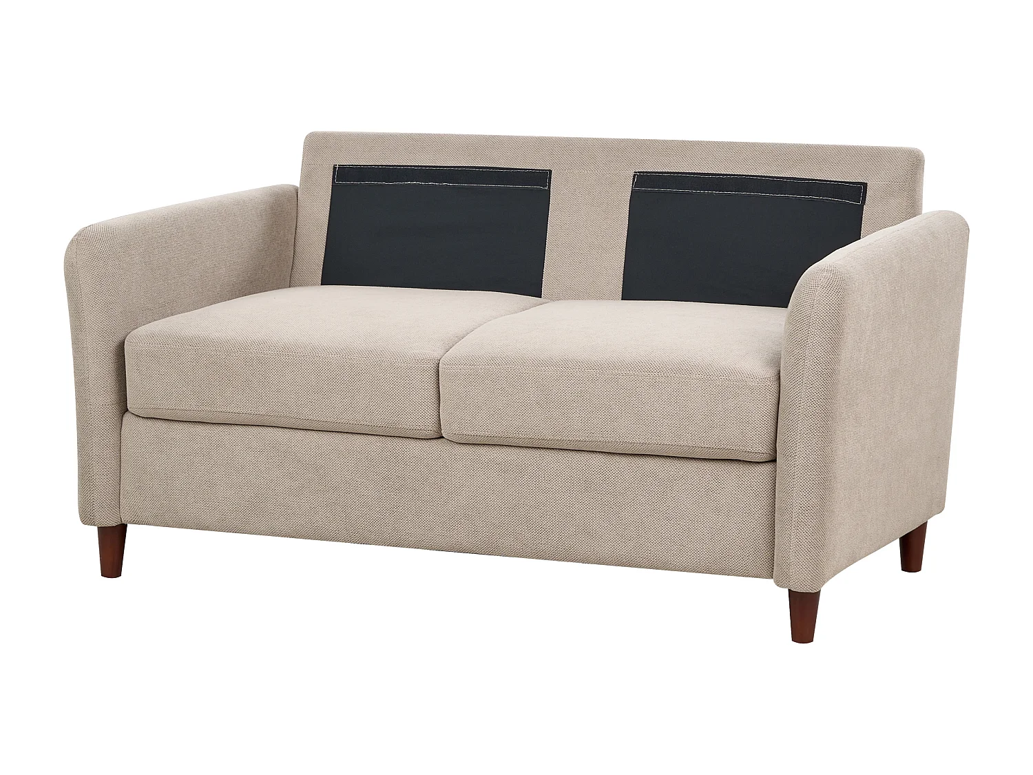 Canapé 2 places MARE Tissu Taupe avec rangement