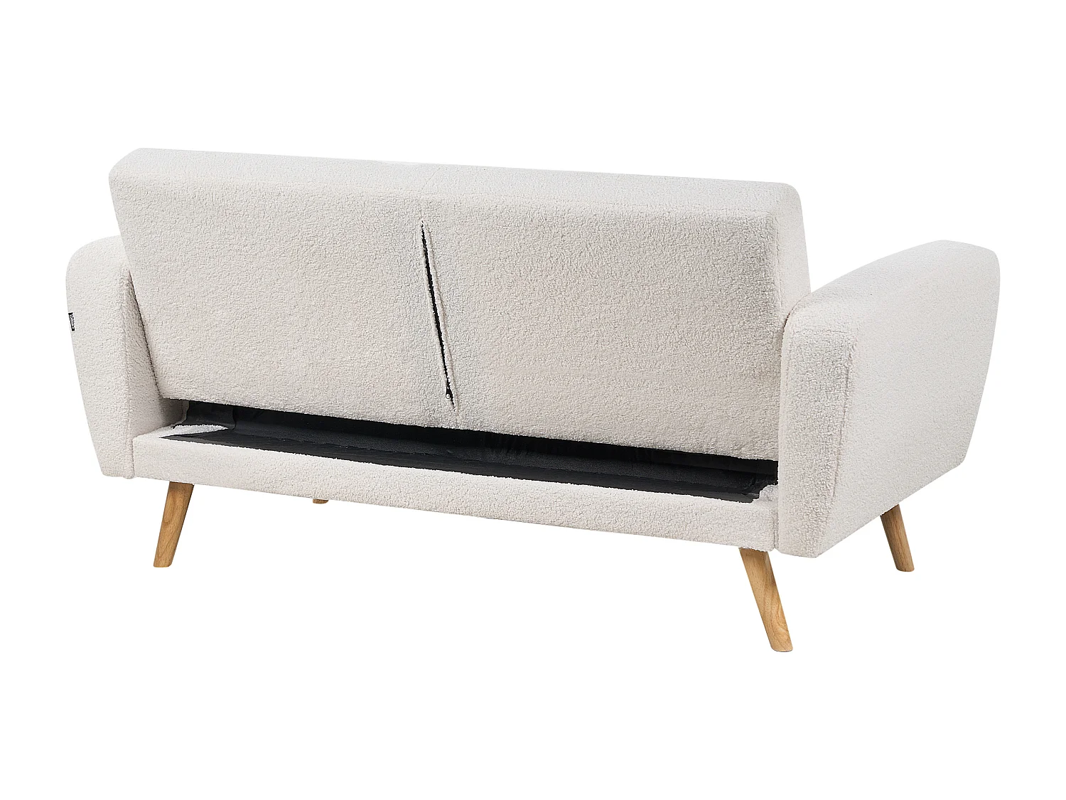 Canapé-lit 2 places FLORLI Bouclé Blanc cassé