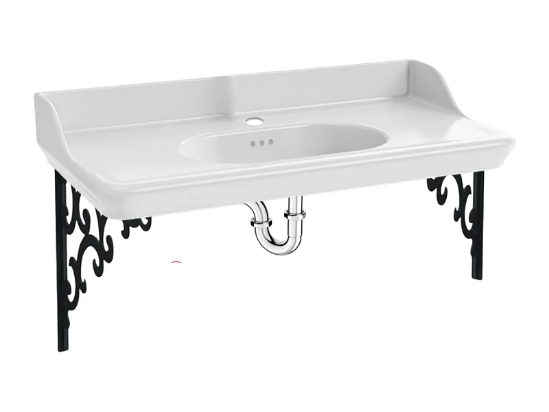 Pack plan vasque suspendu JACOB DELAFON Cléo 1889 + siphon chromé