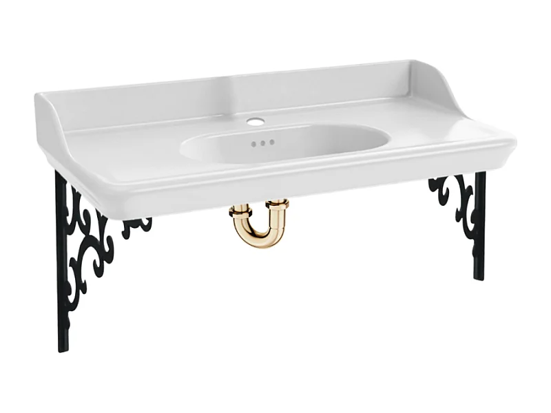 Pack plan vasque suspendu JACOB DELAFON Cléo 1889 + siphon or