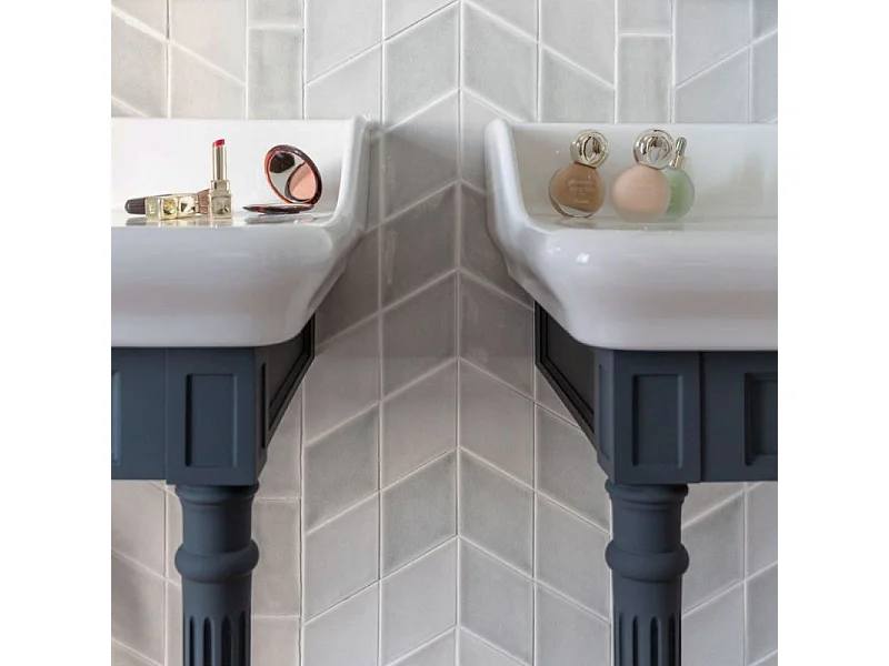 Console JACOB DELAFON Cléo 1889 avec plan vasque 3 trous + colonne gauche + miroir + mélangeur poignée lavabo or + siphon or