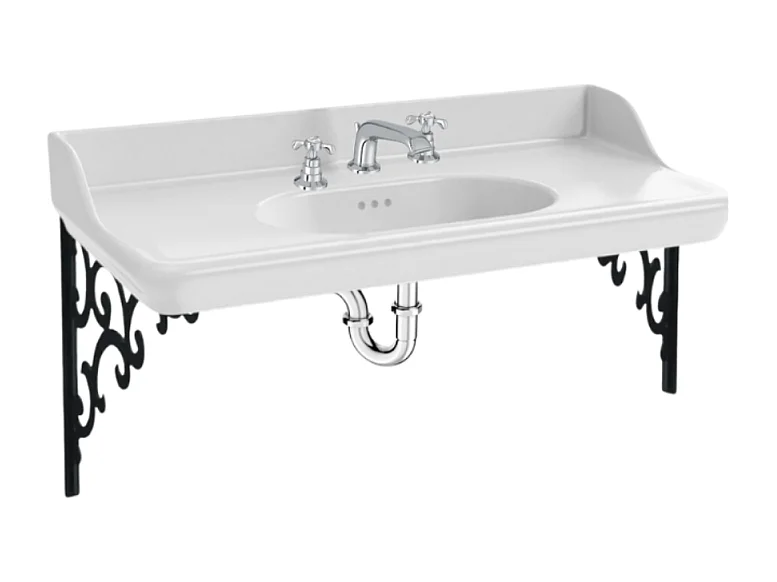 Pack plan vasque suspendu 3 trous JACOB DELAFON Cléo 1889 + mélangeur croisillon chromé + siphon chromé