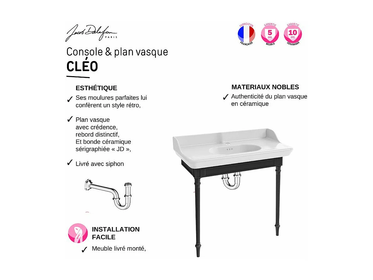 Console JACOB DELAFON Cléo 1889