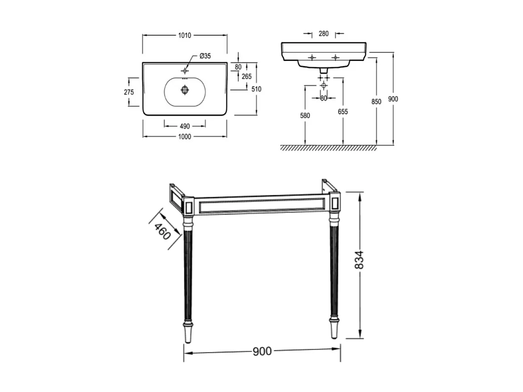 Console JACOB DELAFON Cléo 1889