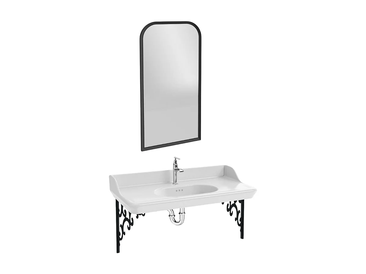 Pack plan vasque suspendu JACOB DELAFON Cléo 1890 + robinet chromé + siphon chromé