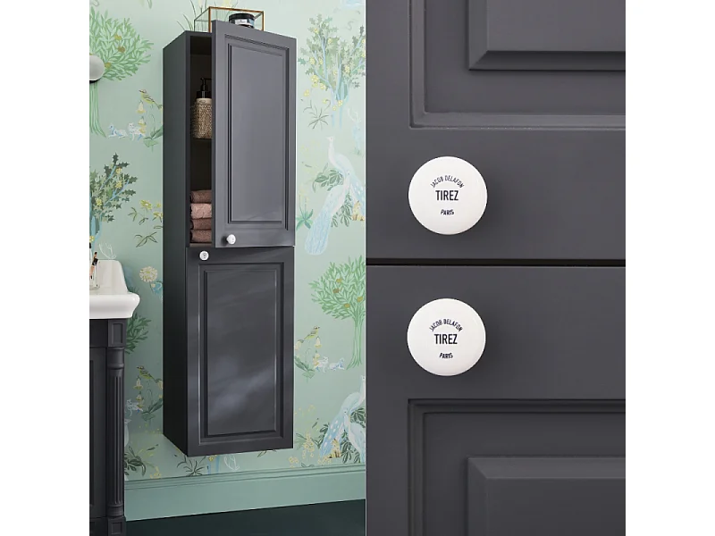 Pack plan vasque suspendu JACOB DELAFON Cléo 1889 + colonne droite + miroir + robinet chromé + siphon chromé