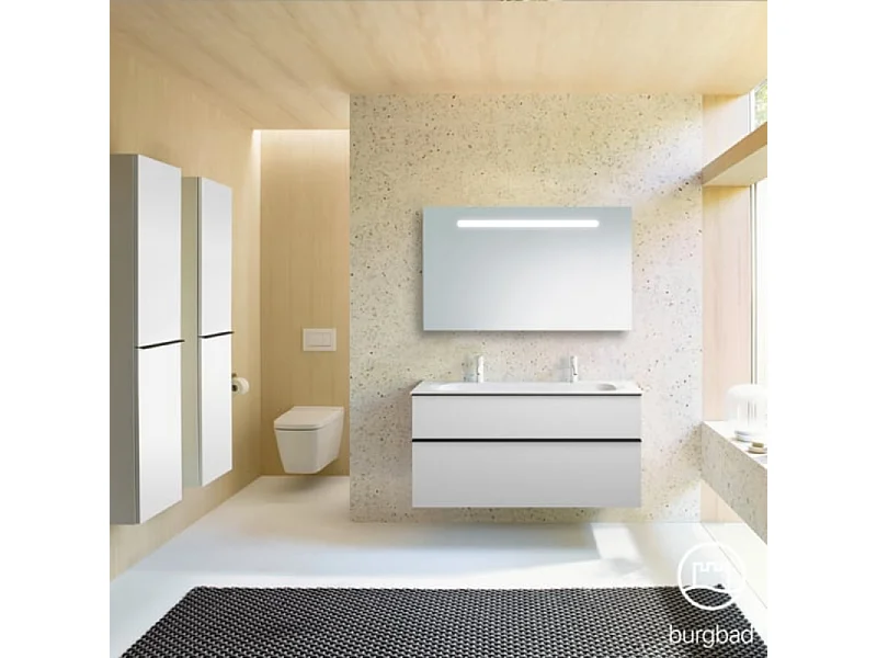 Miroir LED 90 cm BURGBAD Olena tactile et antibuée