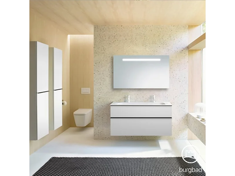 Miroir LED 120 cm BURGBAD Olena tactile et antibuée