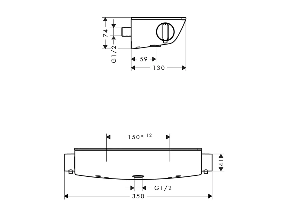 Mitigeur douche thermostatique HANSGROHE Ecostat Select + Nettoyant Briochin