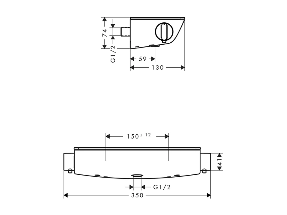 Mitigeur douche thermostatique HANSGROHE Ecostat Select + Nettoyant Briochin