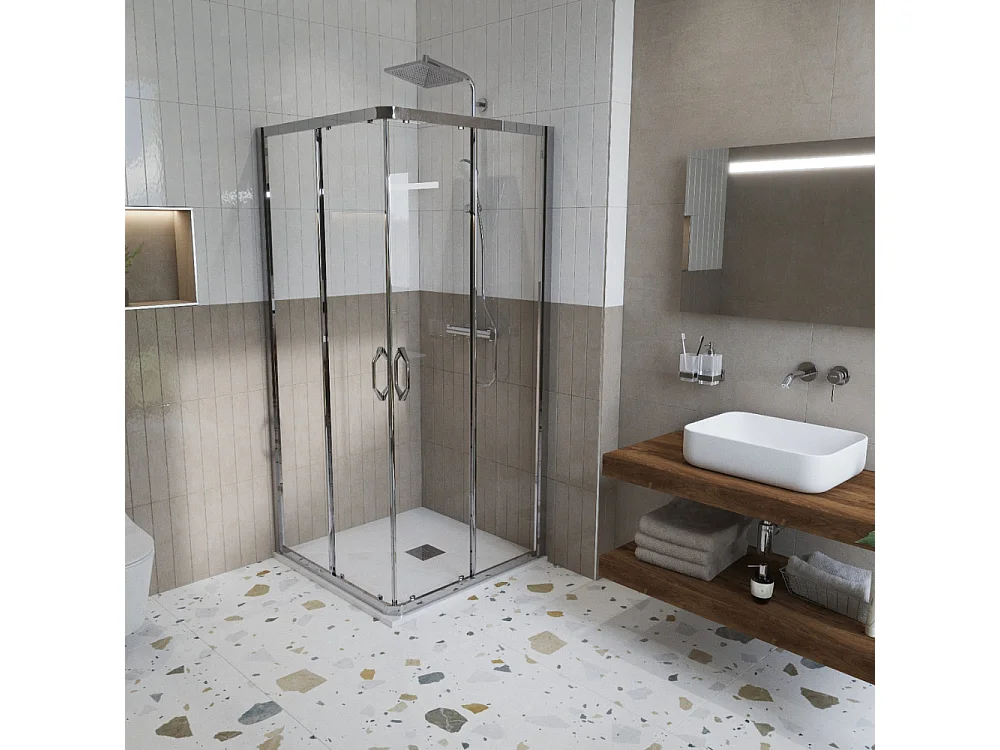 Colonne de douche thermostatique HANSGROHE Vernis Shape 230 EcoSmart chromé