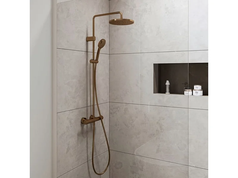 Colonne de douche thermostatique DURAVIT MinusFlow Bronze brossé