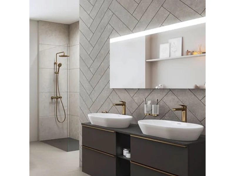 Colonne de douche thermostatique DURAVIT MinusFlow Bronze brossé