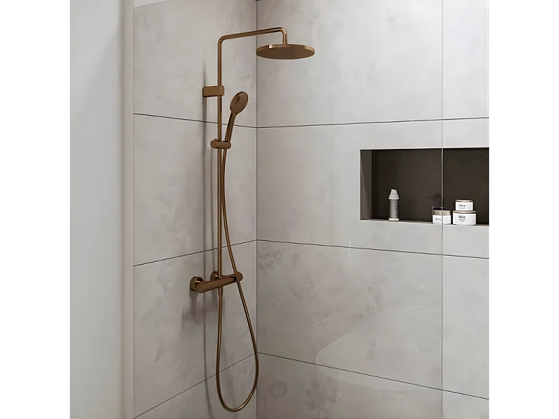 Colonne de douche thermostatique DURAVIT MinusFlow Bronze brossé