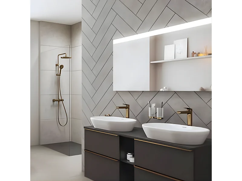 Colonne de douche thermostatique DURAVIT MinusFlow Bronze brossé