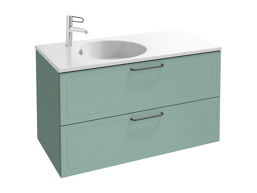 Meuble simple vasque 80 cm JACOB DE LAFON Odéon Rive Gauche vert olivier