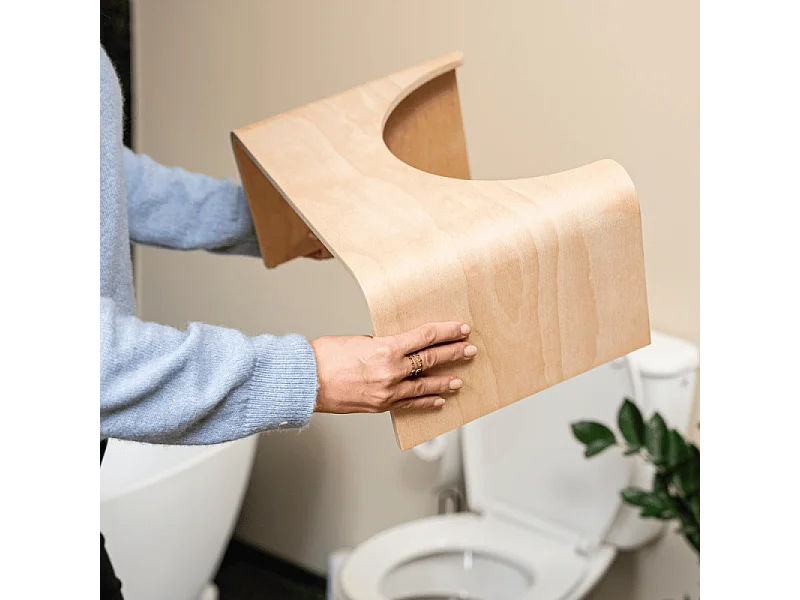 Tabouret physiologique de toilette WELLCARE en bois