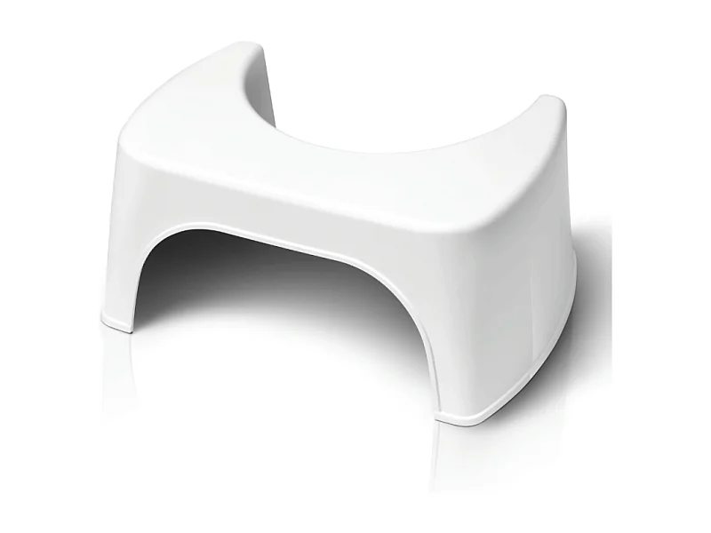 Tabouret physiologique de toilette WELLCARE en plastique blanc