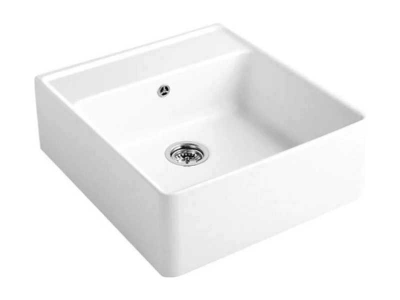 Evier timbre office VILLEROY ET BOCH Tradition Blanc CeramicPlus avec vidage manuel