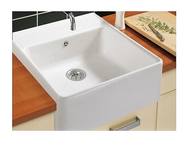 Evier timbre office VILLEROY ET BOCH Tradition Blanc CeramicPlus avec vidage manuel