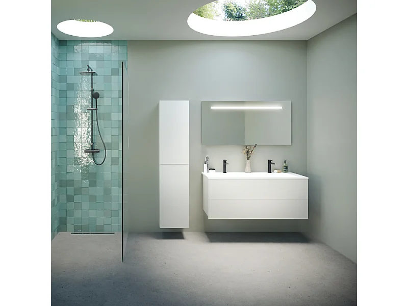 Colonne de salle de bain BURGBAD Cosmo blanc mat