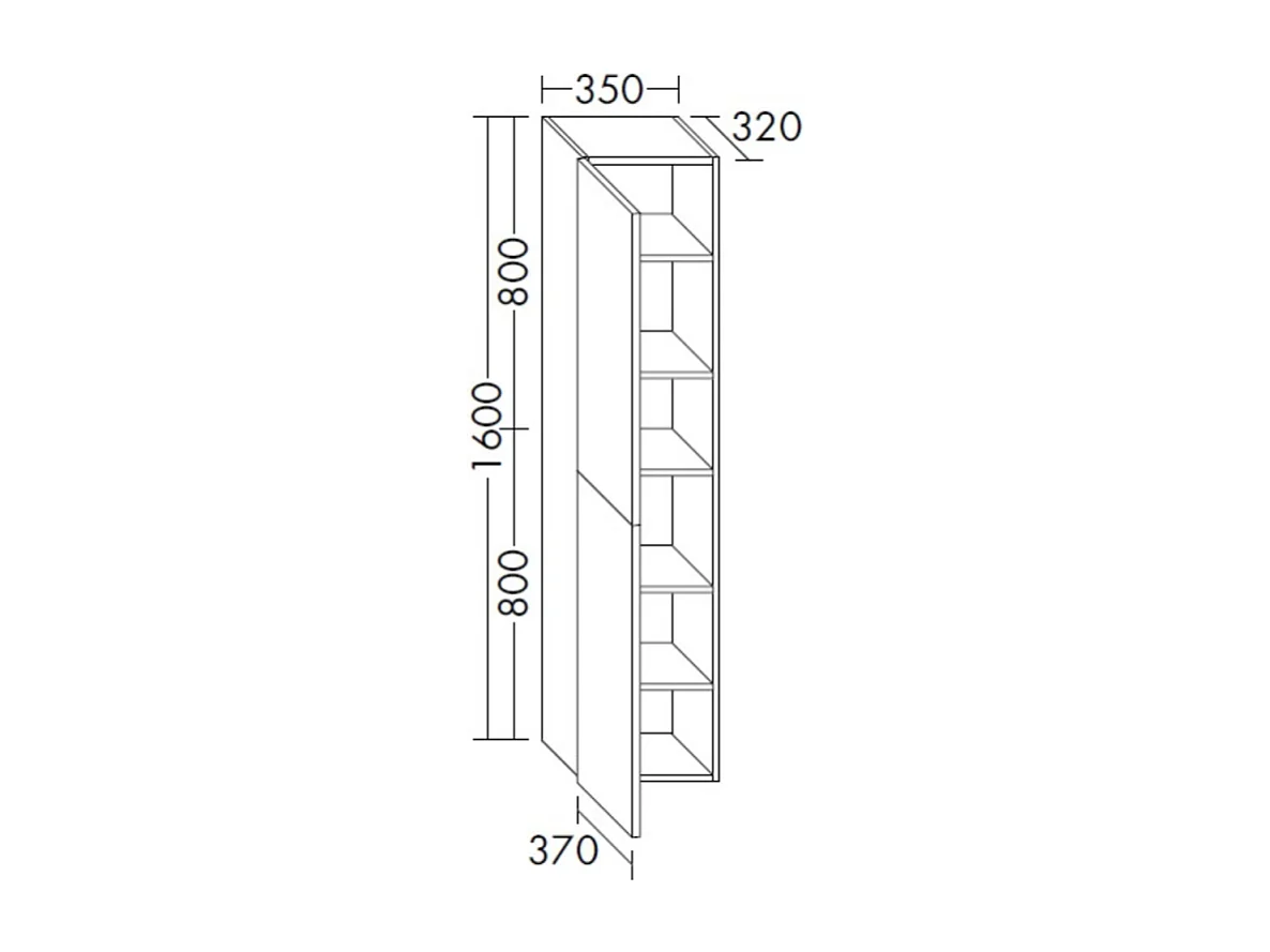 Colonne de salle de bain BURGBAD Cosmo blanc mat