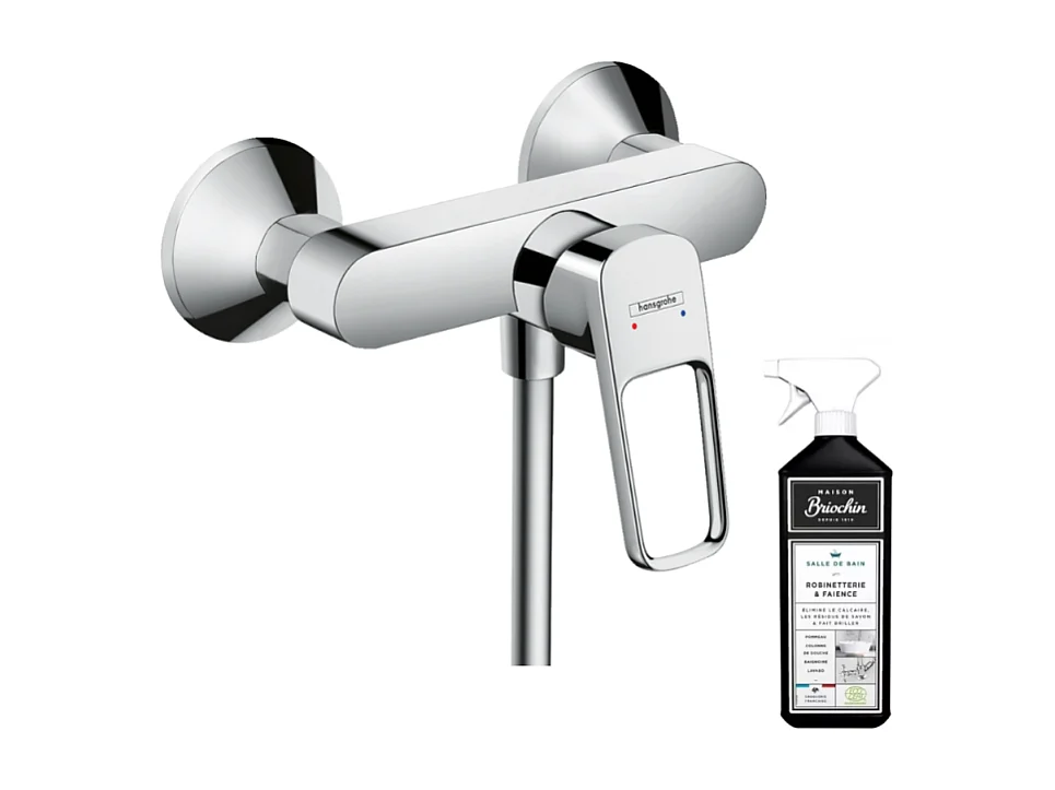 Mitigeur douche mécanique HANSGROHE Logis Loop C2 chromé + Nettoyant Briochin