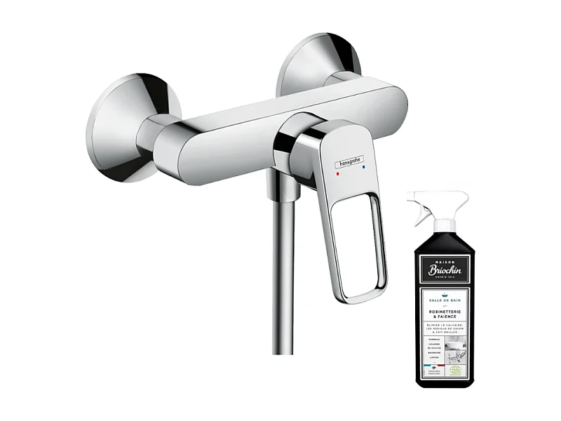 Mitigeur douche mécanique HANSGROHE Logis Loop C2 chromé + Nettoyant Briochin