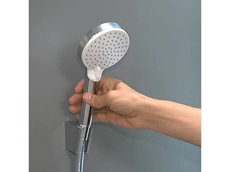 Mélangeur baignoire HANSGROHE Logis + pack pommeau de douche Crometta 2 jets + support + flexible