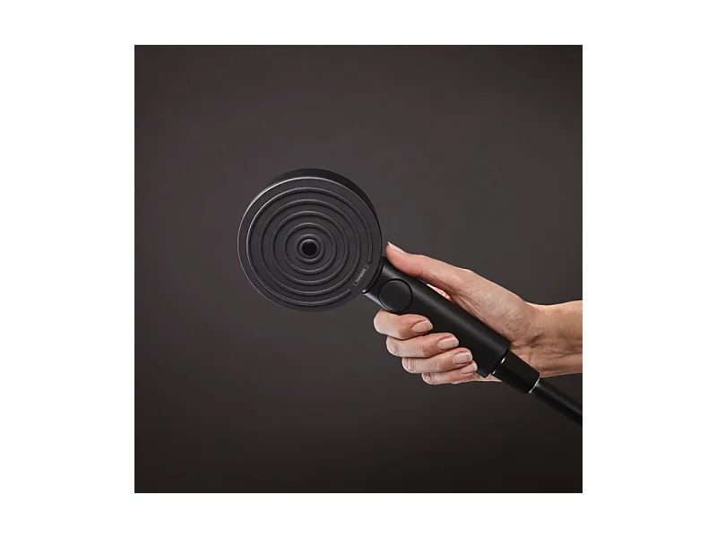 Mitigeur baignoire  mécanique HANSGROHE Logis C2  + pack pommeau Pulsify Select 3 jets EcoSmart + flexible Isiflex 160 cm noir mat