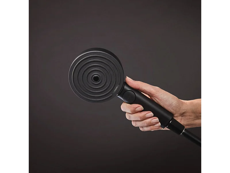 Mitigeur baignoire  mécanique HANSGROHE Logis C2  + pack pommeau Pulsify Select 3 jets EcoSmart + flexible Isiflex 160 cm noir mat