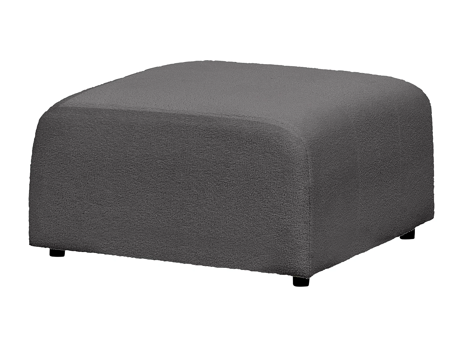 Ottoman FALSTERBO Bouclé Gris foncé