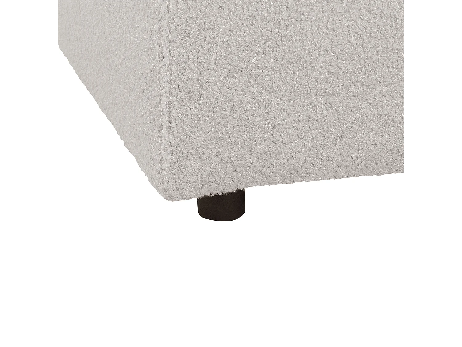 Ottomane Bouclé grau rechteckig 74 x 75 cm modern dick gepolstert Falsterbo